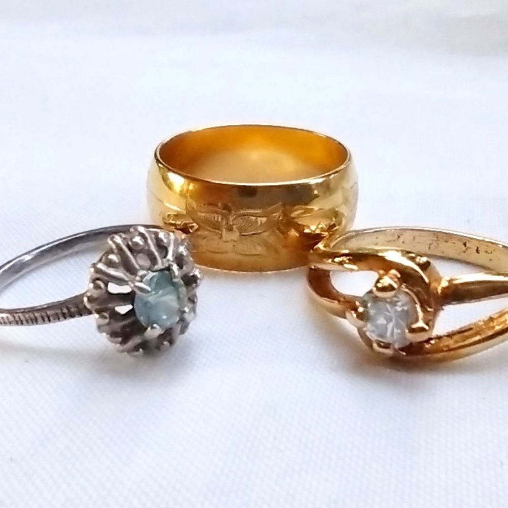 Vintage Costume Three Ring Set / Fantasy / Boxed / Resale for Three Rings